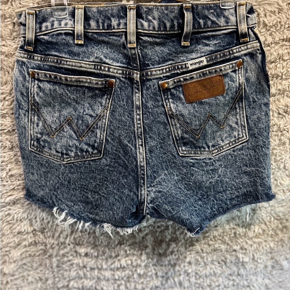 Wrangler Women's Distressed Blue Jean Shorts